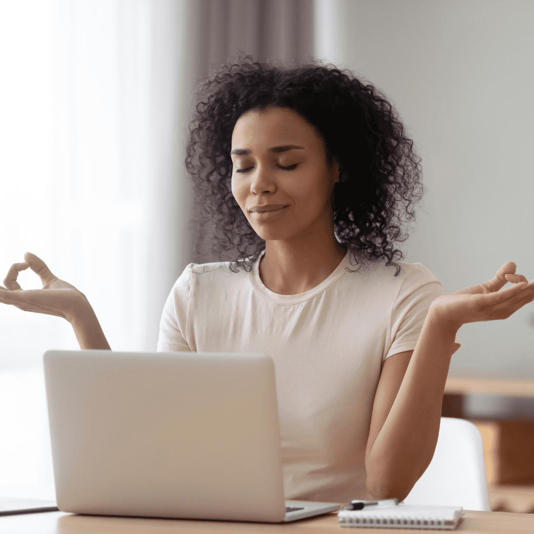 woman mediating