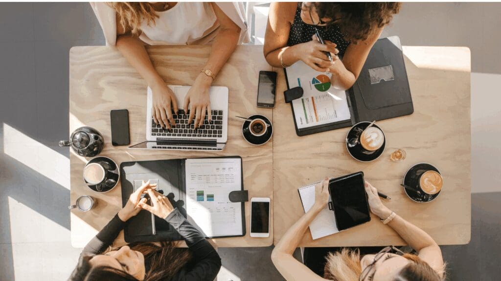 Female Entrepreneurs in Coaching Session Identifying Business Blind Spots