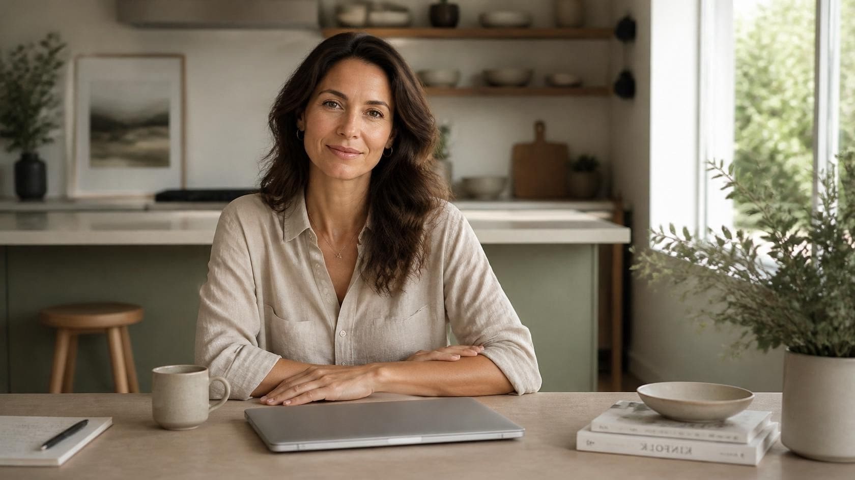 Confident woman at coffee shop wondering why her network marketing business has stalled